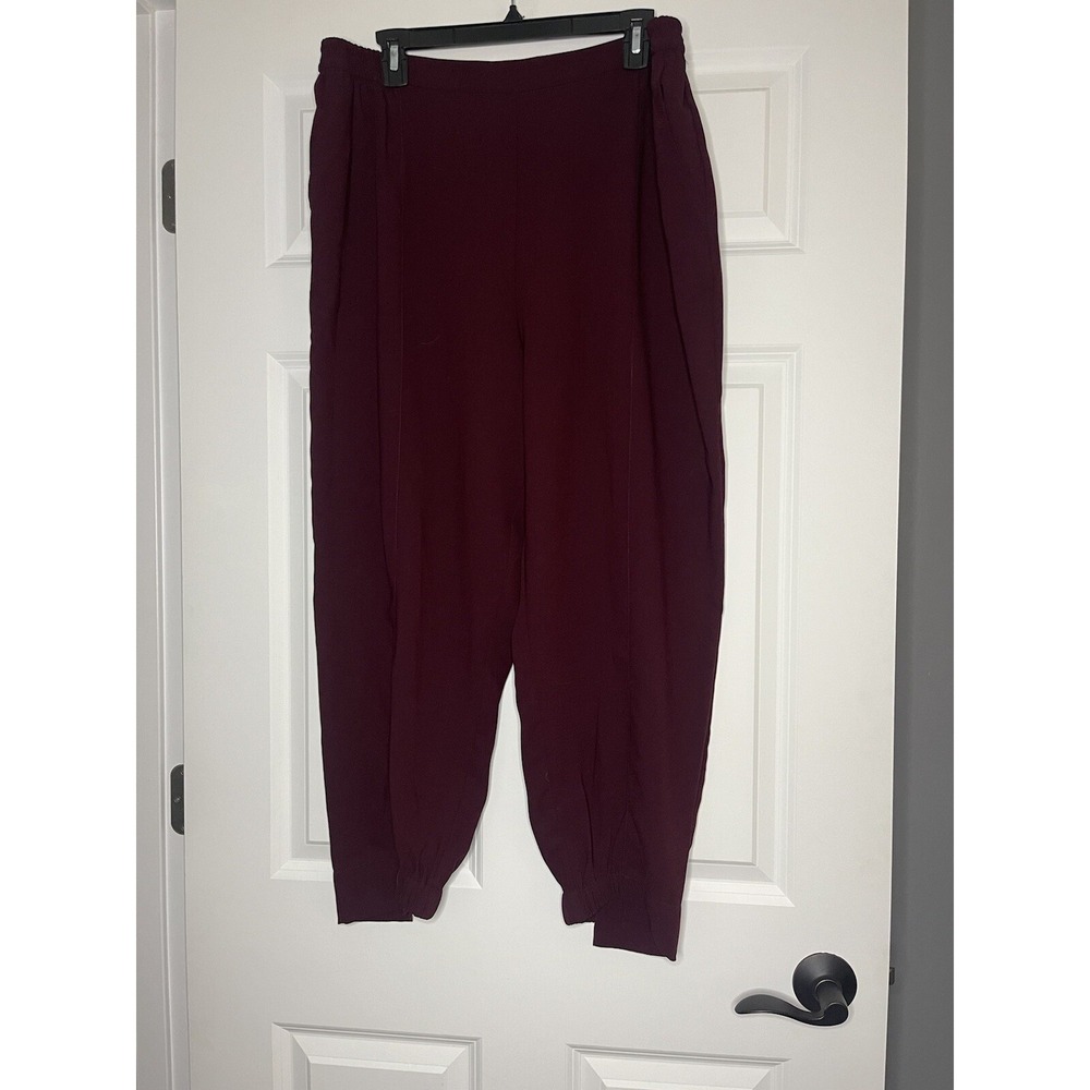 Gibson Latimer Pull On Dressy Jogger Slacks Large Plum